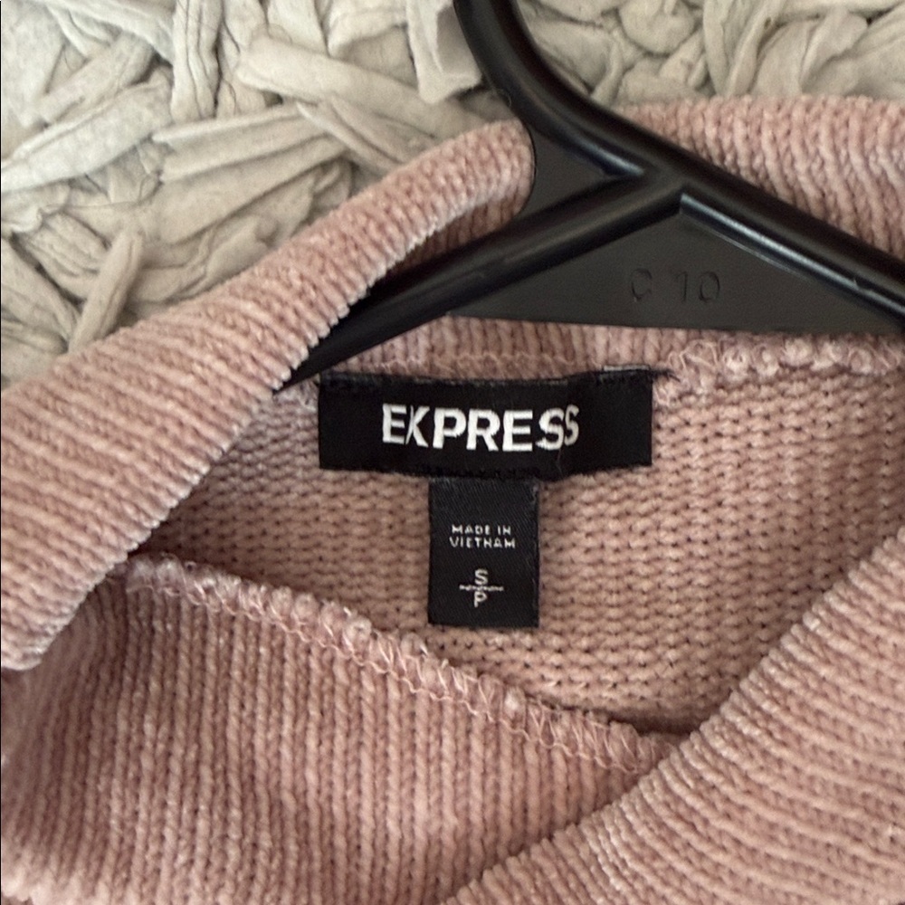 Express Soft Blush Cowl Neck Sweater - Picture 2 of 11
